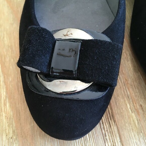 STUART WEITZMAN Beaudelair Black Suede Hidden Wedge Heel Shoes US Size 9M - Picture 4 of 7